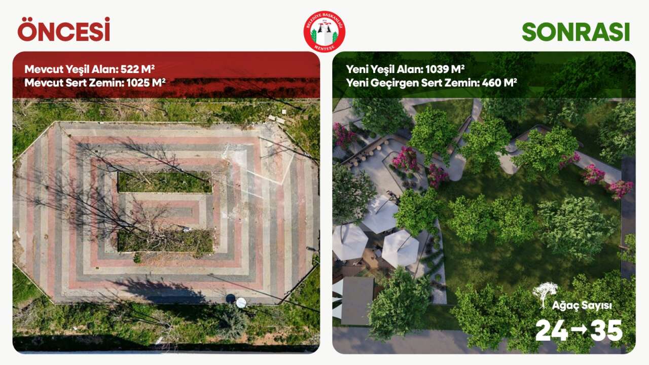 Menteşe Kent Merkezinde Yeni Park Projesi Başlıyor 3